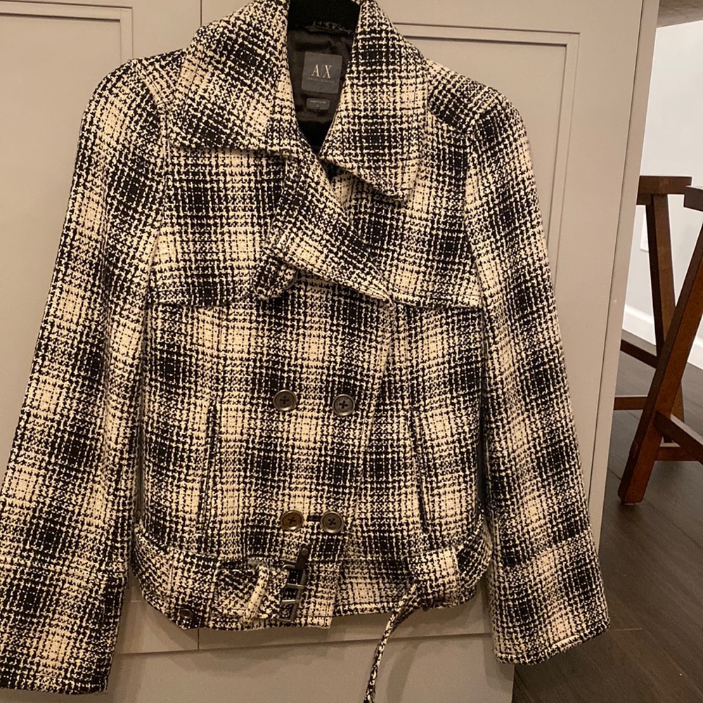 Armani Exchange Double Breasted Pea Coat